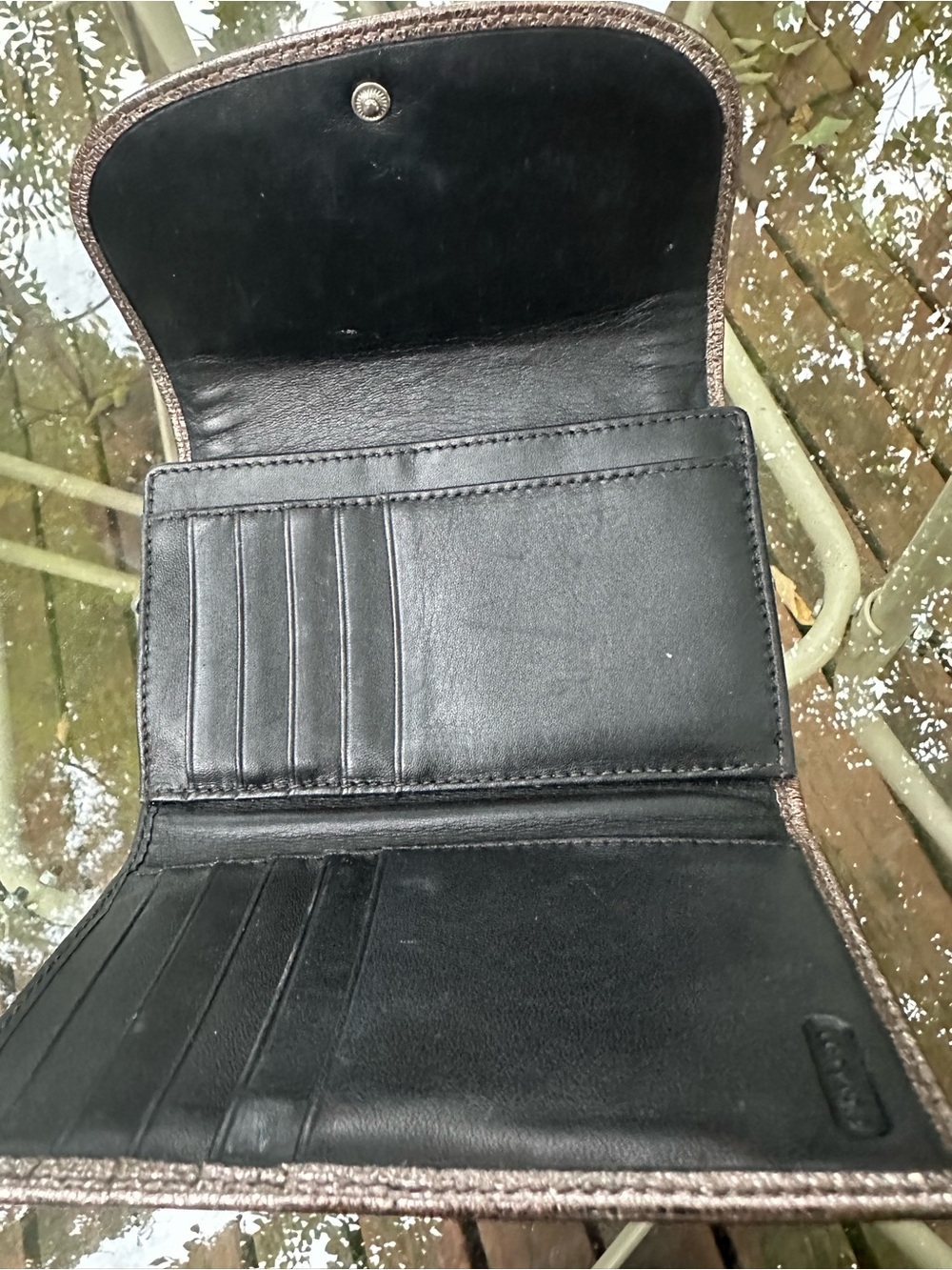 Coach Vintage Metallic Pewter Compact Wallet - Picture 3 of 11